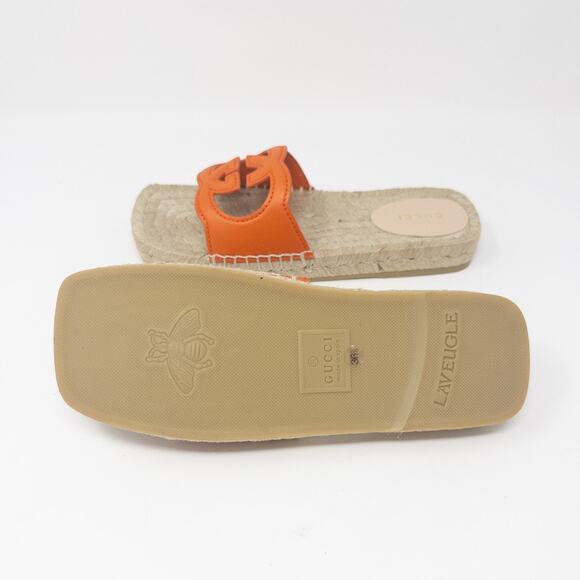 Gucci Cosmos Espadrilles GG Cutout Orange 36.5 EU - Picture 5 of 6